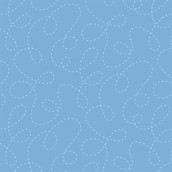 One Switch, Two Stitch patchworkstof - Lyseblå